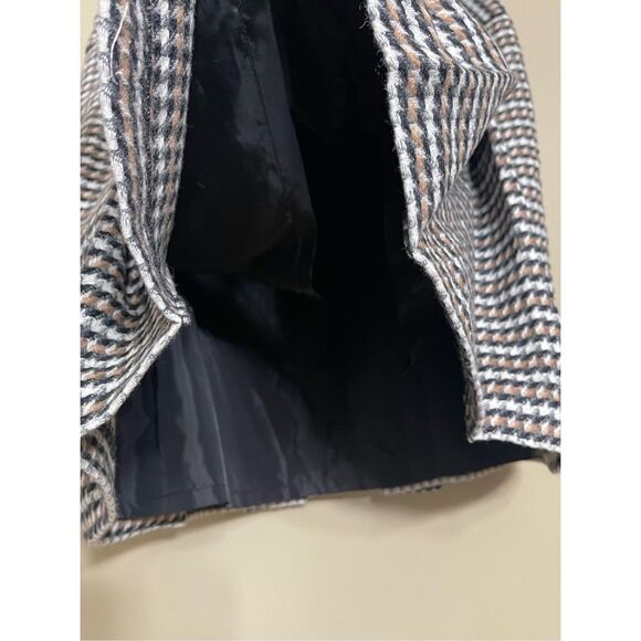Talbots Women’s Tan Black Ivory ALine Lined Houndstooth Wool Skirt Petite 14 - Picture 8 of 13